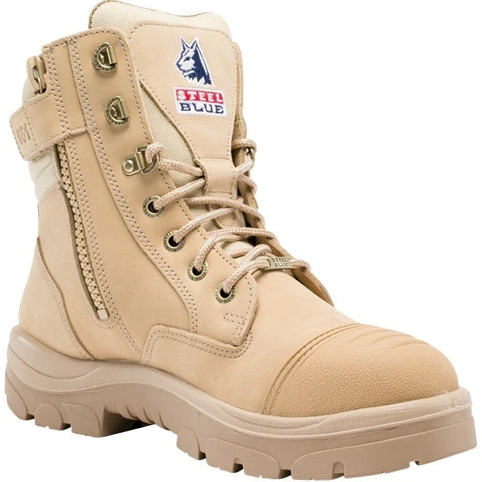 Steel Blue Men's Southern Cross 6" Side Zip WP Steel Toe Work Boot - Sand - 812961 3 Steel Blue Men's Southern Cross 6" Side Zip WP Steel Toe Work Boot - Sand - 812961