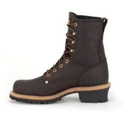 Carolina Men's Elm Logger 8" Soft Toe Slip Resist Work Boot -Brown- 821 -Boot Shop CLA 009 821