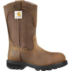 Carhartt Women's 10" Soft Toe WP Wellington Work Boot Brown CWP1150
