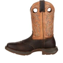 Durango Men's Rebel 11" Steel Toe WP Western Boot- Brown/Tan- DB019 -Boot Shop DB019 instep profile