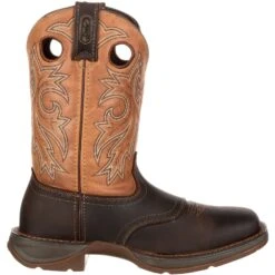 Durango Men's Rebel 11" Steel Toe WP Western Boot- Brown/Tan- DB019 -Boot Shop DB019 profile