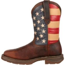 Durango Men's Rebel 11" Steel Toe Western Flag Boot - Brown - DB020 -Boot Shop DB020 instep profile