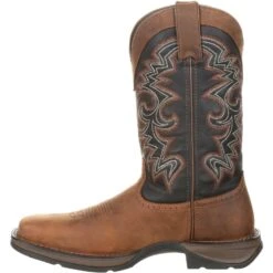 Durango Men's Rebel 12" Square Toe Pull-On Western Boot Chocolate DDB0135 -Boot Shop DDB0135 instep profile