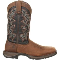 Durango Men's Rebel 12" Square Toe Pull-On Western Boot Chocolate DDB0135 -Boot Shop DDB0135 profile