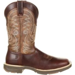 Durango Men's Ultra-Lite 12" Square Toe WP Western Boot- Brown- DDB0137 -Boot Shop DDB0137 profile