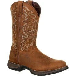 Durango Men's Rebel 12" Round Toe WP Western Boot - Brown - DDB0163