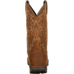 Durango Men's Rebel 12" Round Toe WP Western Boot - Brown - DDB0163 -Boot Shop DDB0163 back