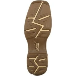 Durango Men's Rebel 12" Square Toe Pull-On Western Boot- Brown DDB0166 -Boot Shop DDB0166 outsole