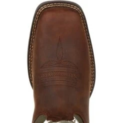 Durango Men's Rebel Army Green USA Print 12" Square Toe Western Boot -Boot Shop DDB0313 birdseye