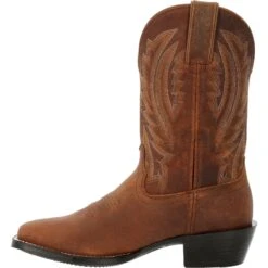 Durango Men's Westward™ 11" Square Toe Western Boot - Cognac - DDB0352 -Boot Shop DDB0352 instep profile