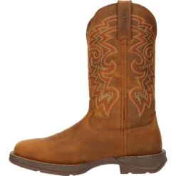 Durango Men's Rebel™ 12" Square Toe WP Western Boot - Russet - DDB0361 -Boot Shop DDB0361 instep profile