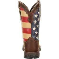 Durango Women's Lady Rebel 10" Steel Toe Patriotic Flag Work Boot 12 Durango Women's Lady Rebel 10" Steel Toe Patriotic Flag Work Boot -Boot Shop DRD0234 back