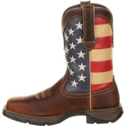 Durango Women's Lady Rebel 10" Steel Toe Patriotic Flag Work Boot 11 Durango Women's Lady Rebel 10" Steel Toe Patriotic Flag Work Boot -Boot Shop DRD0234 instep profile