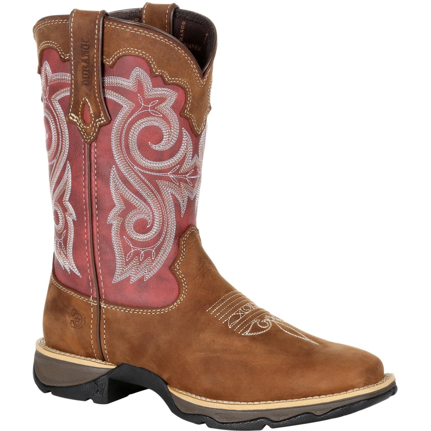 Durango Women's Lady Rebel 10" Sqr Toe Western Boot- Rusty Red- DRD0349 3 Durango Women's Lady Rebel 10" Sqr Toe Western Boot- Rusty Red- DRD0349