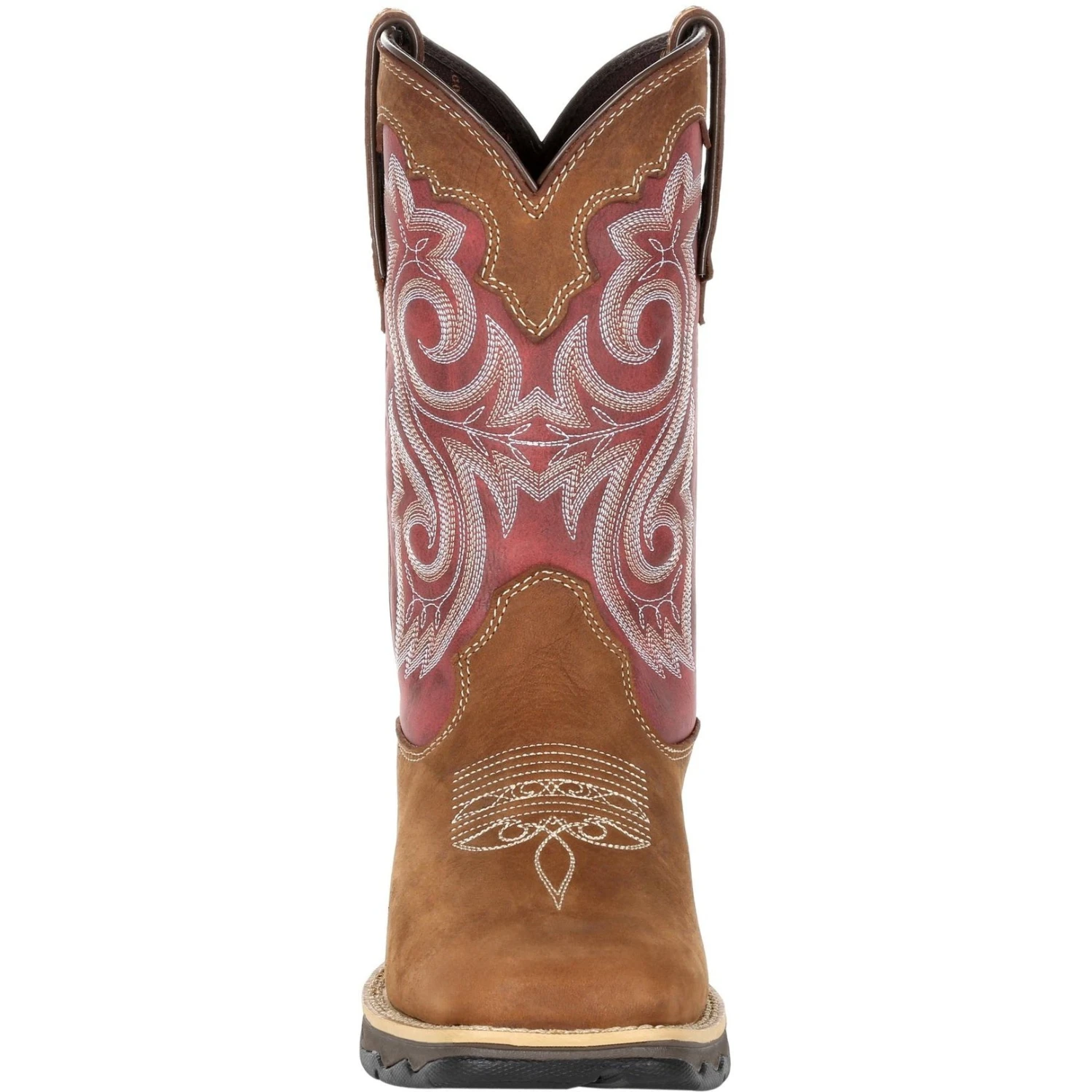 Durango Women's Lady Rebel 10" Sqr Toe Western Boot- Rusty Red- DRD0349 4 Durango Women's Lady Rebel 10" Sqr Toe Western Boot- Rusty Red- DRD0349 - Image 2