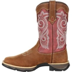Durango Women's Lady Rebel 10" Sqr Toe Western Boot- Rusty Red- DRD0349 11 Durango Women's Lady Rebel 10" Sqr Toe Western Boot- Rusty Red- DRD0349 -Boot Shop DRD0349 instep profile