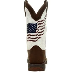 Durango Women's Lady Rebel Distressed Flag 11" Square Toe Western Boot DRD0394 -Boot Shop DRD0394 back