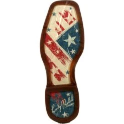 Durango Women's Lady Rebel Distressed Flag 11" Square Toe Western Boot DRD0394 -Boot Shop DRD0394 outsole