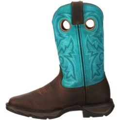 Durango Women's Lady Rebel 10" Steel Toe Western Boot- Brown - DWRD022 -Boot Shop DWRD022 instep profile