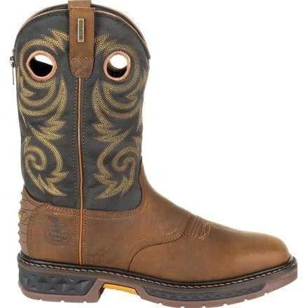 Georgia Men's Carbo-Tec LT 11" Pull-On WP Western Boot -Brown- GB00266 7 Georgia Men's Carbo-Tec LT 11" Pull-On WP Western Boot -Brown- GB00266 - Image 5