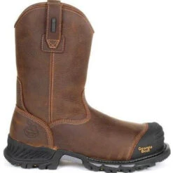 Georgia Men's Rumbler 10" Comp Toe WP Pull-On Work Boot-Brown- GB00286 -Boot Shop GB00286 3
