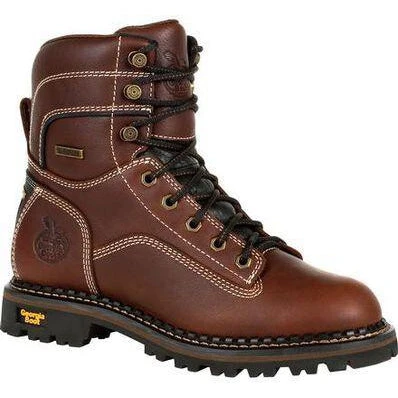 Georgia Women's AMP LT Logger Alloy Toe WP Work Boot - Brown - GB00428 3 Georgia Women's AMP LT Logger Alloy Toe WP Work Boot - Brown - GB00428