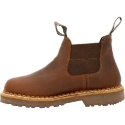 Georgia Women's Giant Revamp 5" WP Pull-On Chelsea Boot Brown- GB00432 -Boot Shop GB00432 instep profile