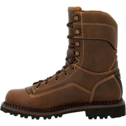 Georgia Men's AMP LT Low Heel Logger 9" Soft Toe WP Work Boot- GB00472 -Boot Shop GB00472 instep profile