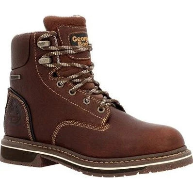 Georgia Women's Amp Lt Edge 6" WP Alloy Toe Work Boot -Brown- GB00515 3 Georgia Women's Amp Lt Edge 6" WP Alloy Toe Work Boot -Brown- GB00515