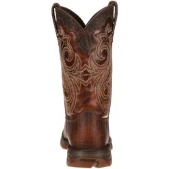Durango Women's Lady Rebel 10" Steel Toe Western Boot - Brown - RD3315 -Boot Shop RD3315 back