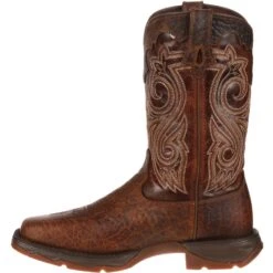 Durango Women's Lady Rebel 10" Steel Toe Western Boot - Brown - RD3315 -Boot Shop RD3315 instep profile