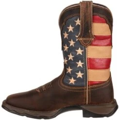 Durango Women's Lady Rebel Patriotic 10" Square Toe Western Flag Boot RD4414 11 Durango Women's Lady Rebel Patriotic 10" Square Toe Western Flag Boot RD4414 -Boot Shop RD4414 instep profile