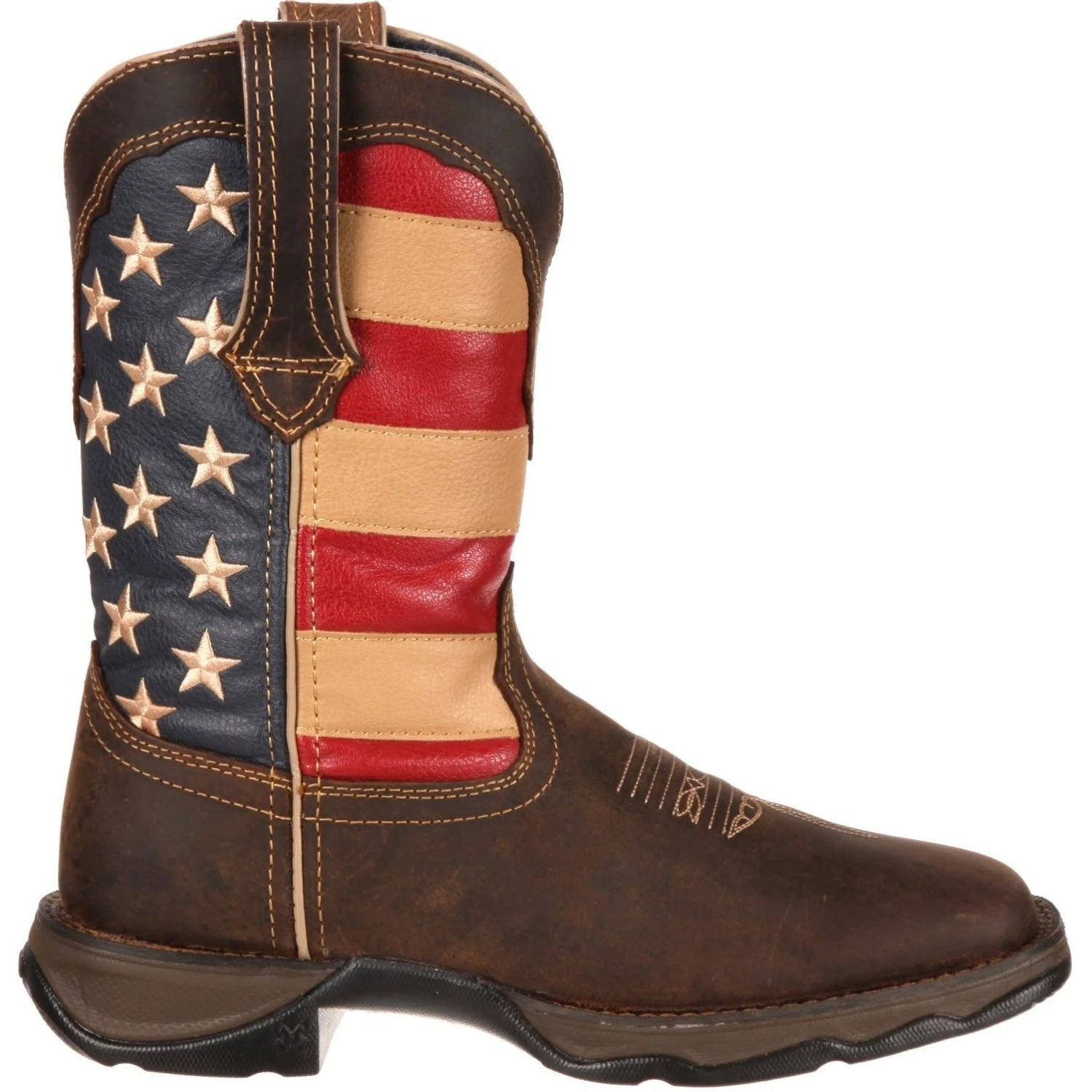 Durango Women's Lady Rebel Patriotic 10" Square Toe Western Flag Boot RD4414 7 Durango Women's Lady Rebel Patriotic 10" Square Toe Western Flag Boot RD4414 - Image 5