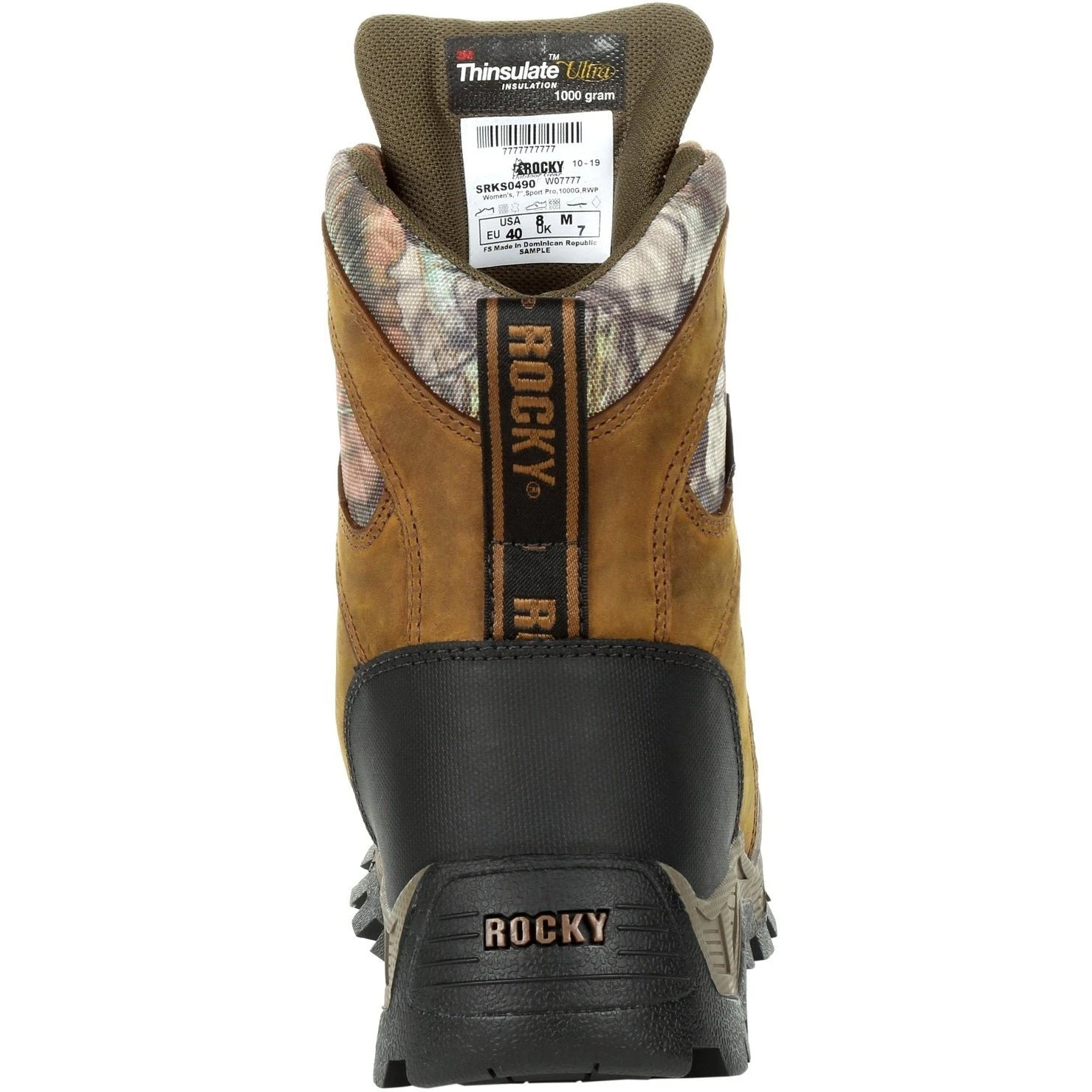 Rocky Women's Sport Pro 7" WP 800G Ins Hunting Boot - Mossy Oak - RKS0490 6 Rocky Women's Sport Pro 7" WP 800G Ins Hunting Boot - Mossy Oak - RKS0490 - Image 4