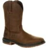 Rocky Men's Worksmart 10" Comp Toe WP Western Work Boot- Brown RKW0325 -Boot Shop RKW0325