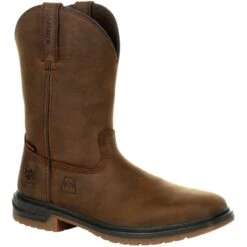 Rocky Men's Worksmart 10" Comp Toe WP Western Work Boot- Brown RKW0325
