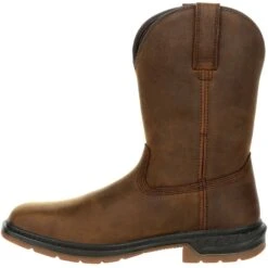 Rocky Men's Worksmart 10" Comp Toe WP Western Work Boot- Brown RKW0325 -Boot Shop RKW0325 instep profile