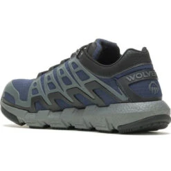 Wolverine Men's Rev Vent Durashocks Safety Toe Work Shoe -Navy- W211176 -Boot Shop WBSM W211176 031821 S22 225