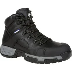 Michelin Men's HydroEdge 6" Steel Toe WP PR Work Boot - Black - XHY866
