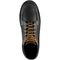 Danner Men's Bull Run USA Made 6" Moc Soft Toe Work Boot Black 15568 -Boot Shop danner mens bull run usa made 6 moc soft toe work boot black 15568 4