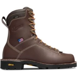 Danner Men's Quarry USA Made 8" Alloy Toe WP Work Boot - Brown - 17307 -Boot Shop danner mens quarry usa made 8 alloy toe wp work boot brown 17307 5