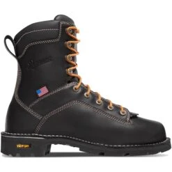 Danner Men's Quarry USA Made 8" Soft Toe WP Work Boot - Black - 17309 -Boot Shop danner mens quarry usa made 8 soft toe wp work boot black 17309 5