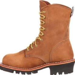 Georgia Men's 8" Stl Toe WP Insulated Logger Work Boot - Brown - G9382 10 Georgia Men's 8" Stl Toe WP Insulated Logger Work Boot - Brown - G9382 -Boot Shop georgia mens 8 stl toe wp insulated logger work boot brown g9382 3