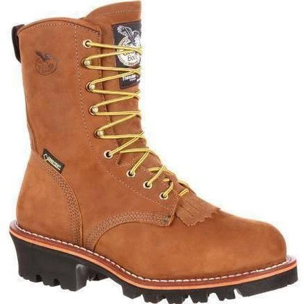 Georgia Men's 8" Stl Toe WP Insulated Logger Work Boot - Brown - G9382 3 Georgia Men's 8" Stl Toe WP Insulated Logger Work Boot - Brown - G9382