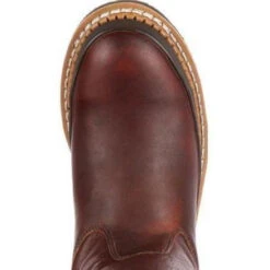 Georgia Men's Giant Steel Toe Pul-On Work Boots - Brown - G4374 -Boot Shop georgia mens giant steel toe pul on work boots brown g4374 2