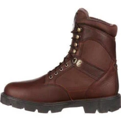 Georgia Men's Homeland 8" Stl Toe Waterproof Work Boot - Brown - G107 -Boot Shop georgia mens homeland 8 stl toe waterproof work boot brown g107 5