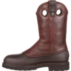 Georgia Men's Muddog Steel Toe Wellington WP Work Boot - Brown - G5655 -Boot Shop georgia mens muddog steel toe wellington wp work boot brown g5655 2