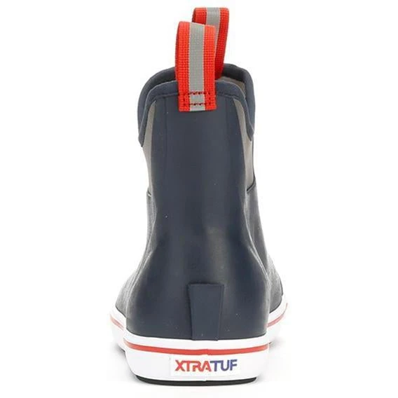 Xtratuf Men's 6" Ankle Deck Waterproof Boot - Navy / Red - 22733 4 Xtratuf Men's 6" Ankle Deck Waterproof Boot - Navy / Red - 22733 - Image 2