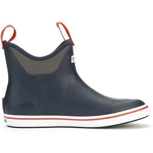 Xtratuf Men's 6" Ankle Deck Waterproof Boot - Navy / Red - 22733 3 Xtratuf Men's 6" Ankle Deck Waterproof Boot - Navy / Red - 22733