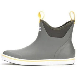 Xtratuf Men's 6" Ankle Deck Waterproof Boot - Gray / Yellow - 22735 -Boot Shop product 22735 GRY 2 2400x a2a44fee 0c05 4fa7 b40a ee022cdb9a66